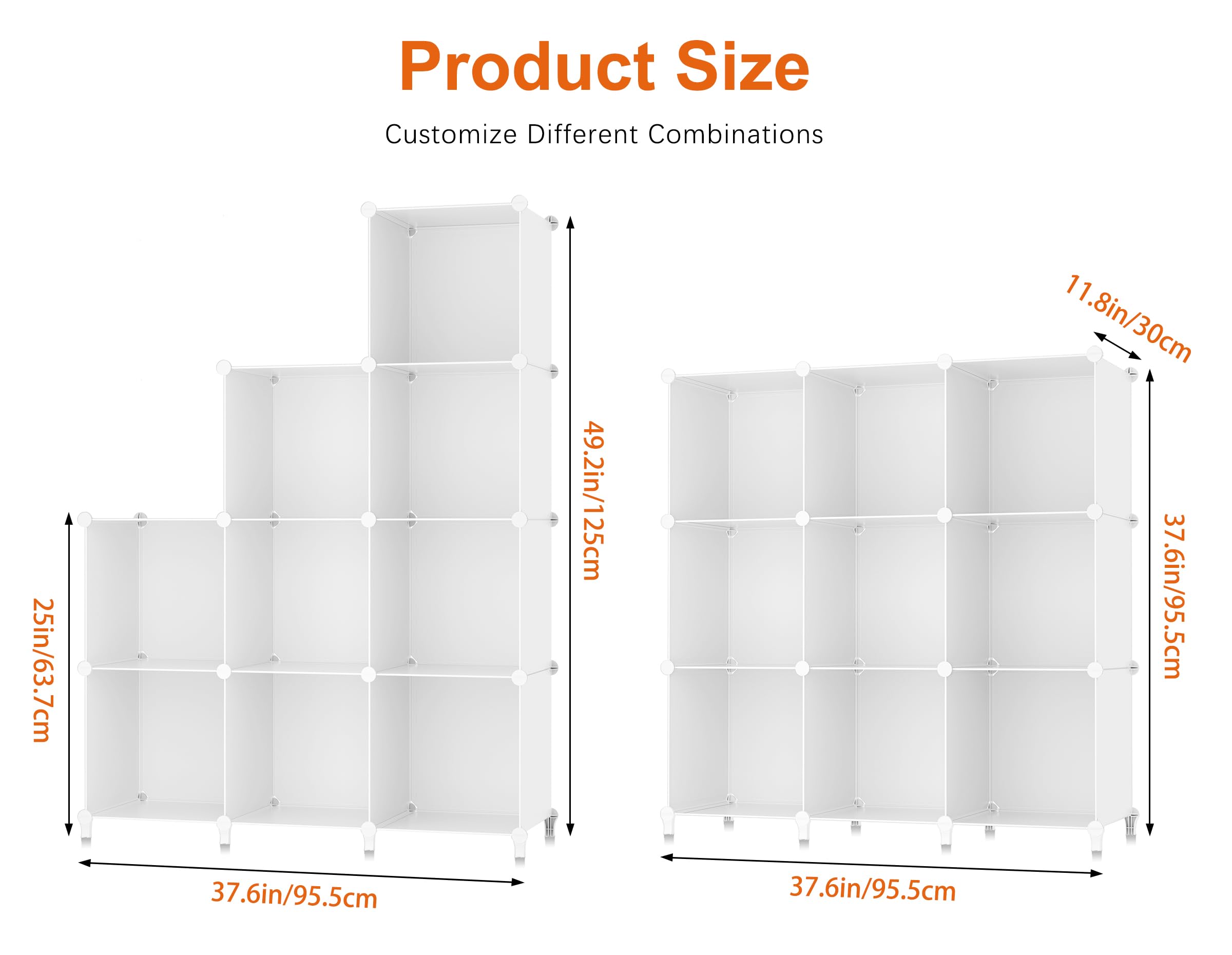 HOMIDEC 9-Cube locking connector keeps shelves secure and stable.