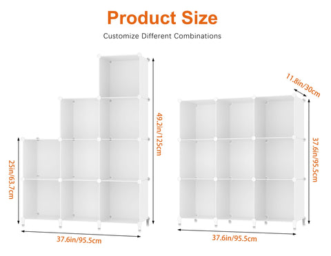 HOMIDEC 9-Cube locking connector keeps shelves secure and stable.