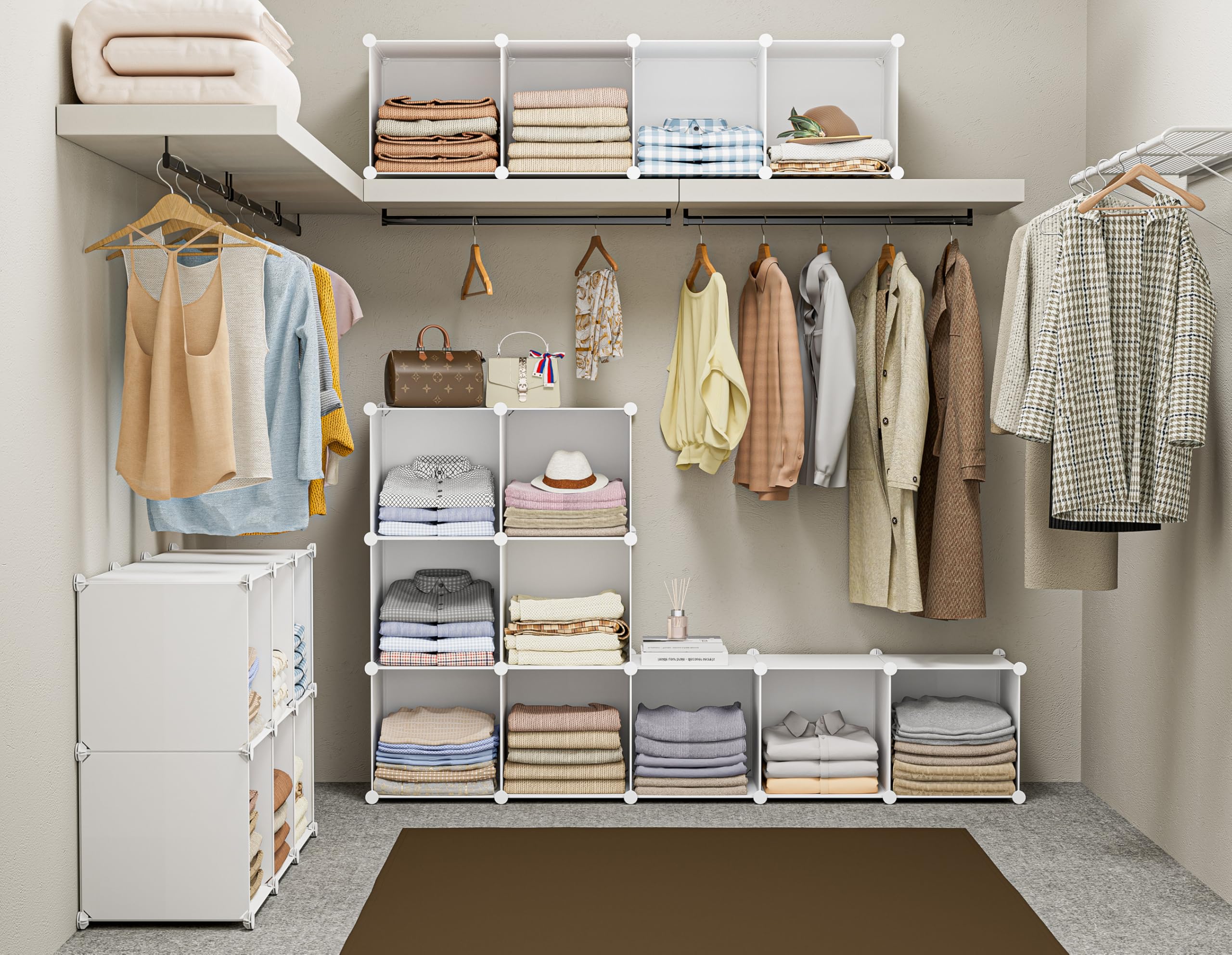 HOMIDEC 9-Cube modular design allows flexible arrangement to fit any space.