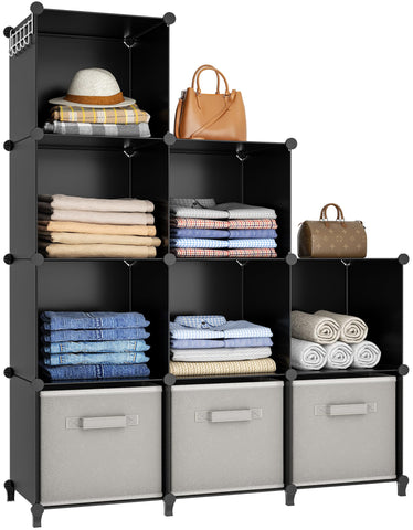 HOMIDEC 9-cube closet organizer assembly for organized wardrobe storage