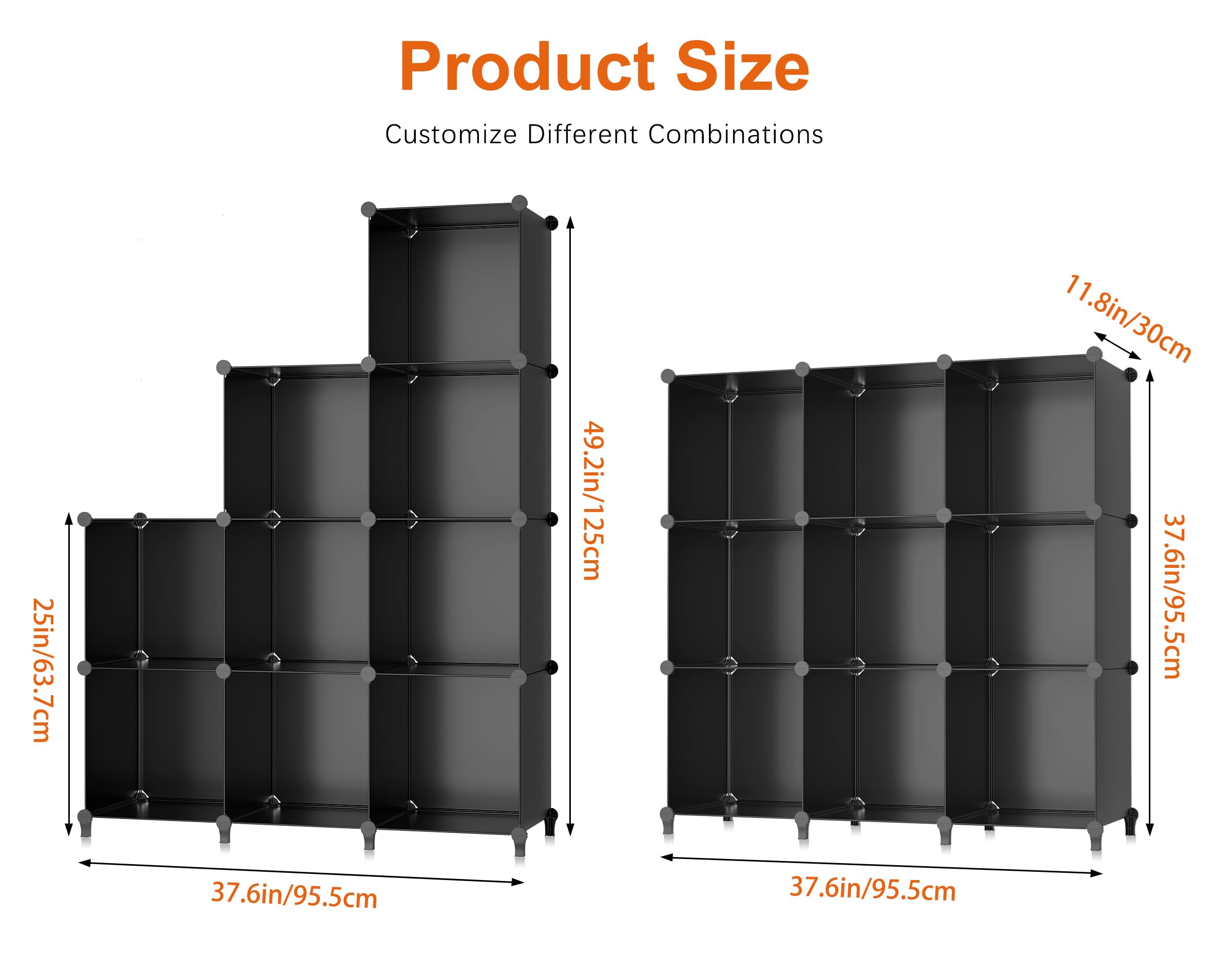 HOMIDEC closet organizer easily assembles and disassembles for reconfigurable spaces