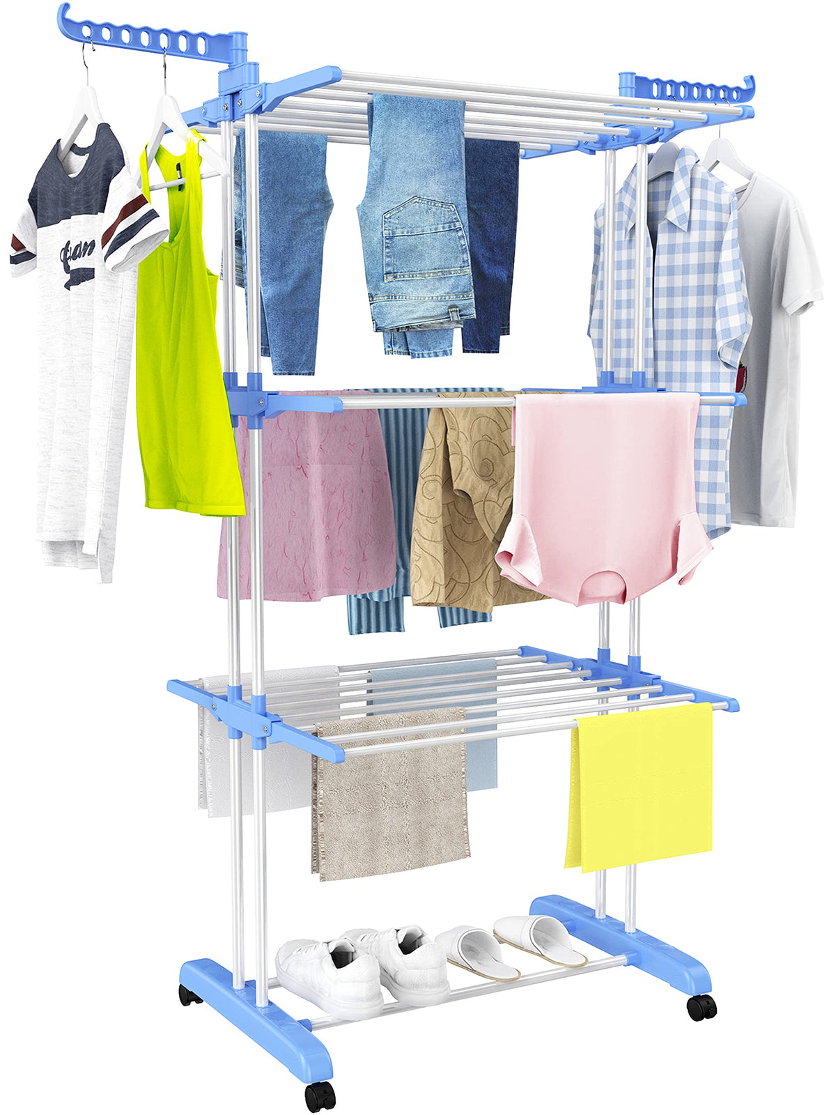 HOMIDEC four-tier clothes drying rack offering ample space for daily laundry