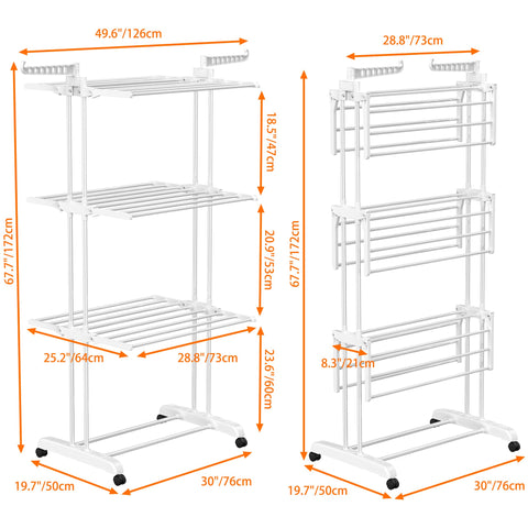 Stainless steel and plastic joints on HOMIDEC rack
