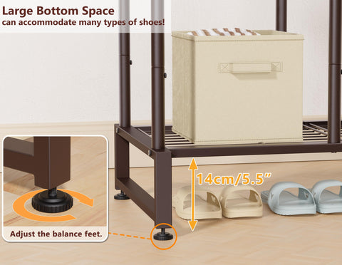 HOMIDEC clothes organizer in a bedroom keeps garments neat.