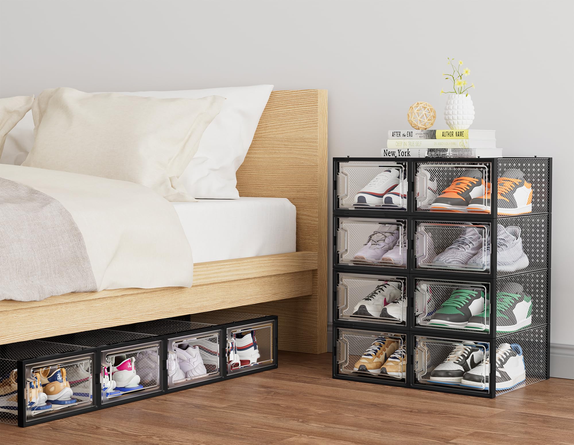 HOMIDEC compact stack design illustrating space-saving closet solution