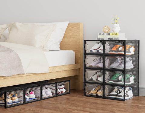 HOMIDEC compact stack design illustrating space-saving closet solution