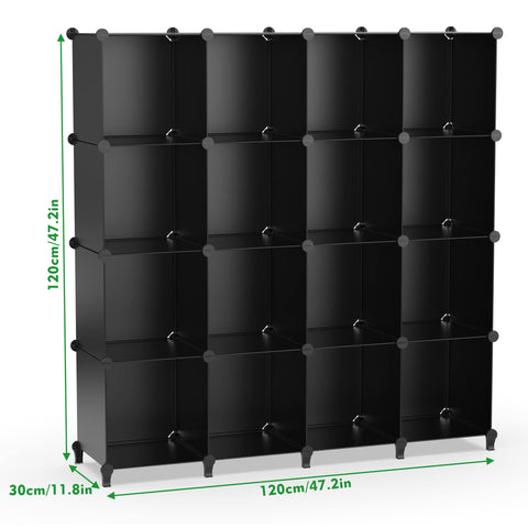 HOMIDEC DIY-configurable storage cubes in black for flexible layouts