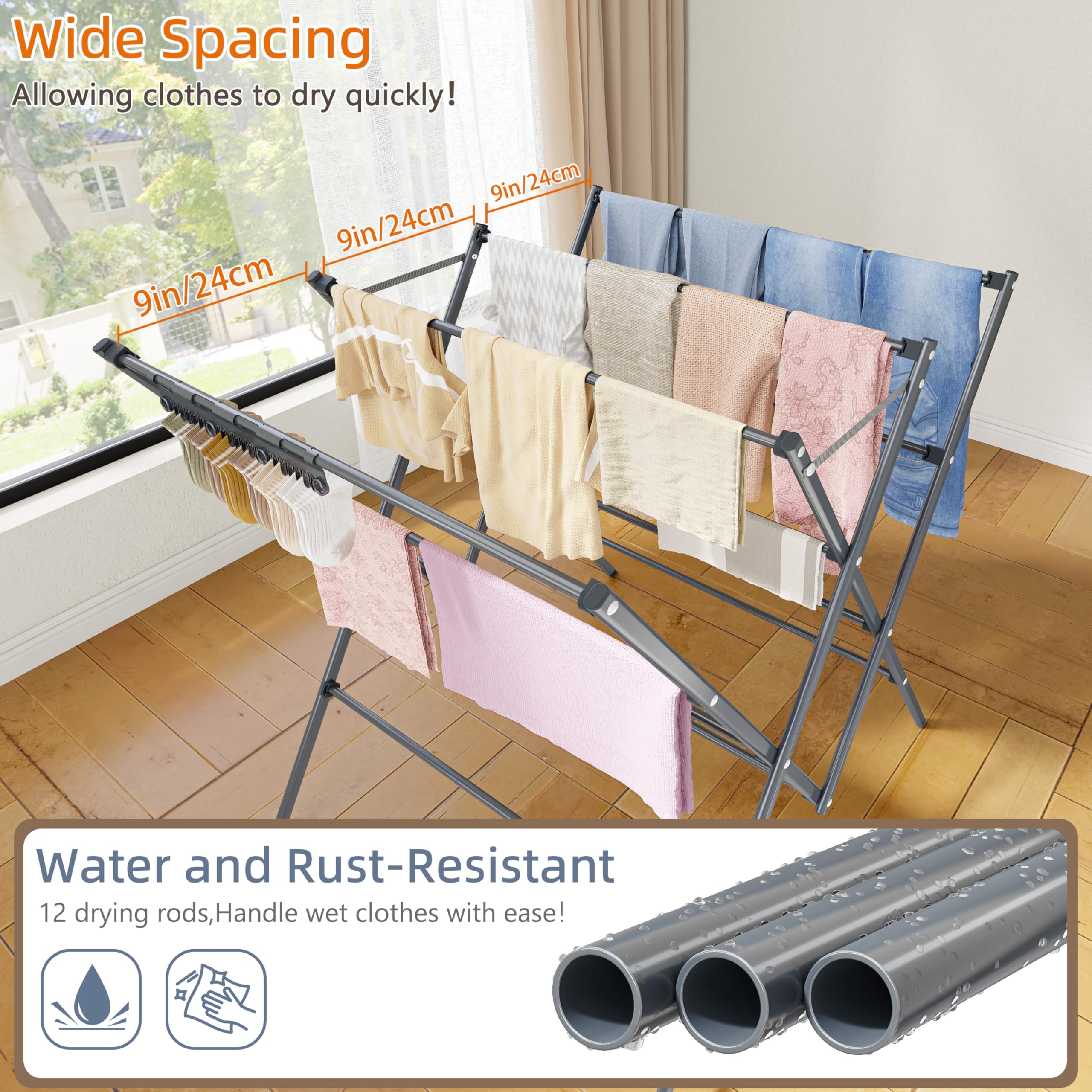 HOMIDEC lightweight 6-pound rack for easy portability