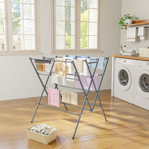 HOMIDEC rack with sock clips securely drying small items