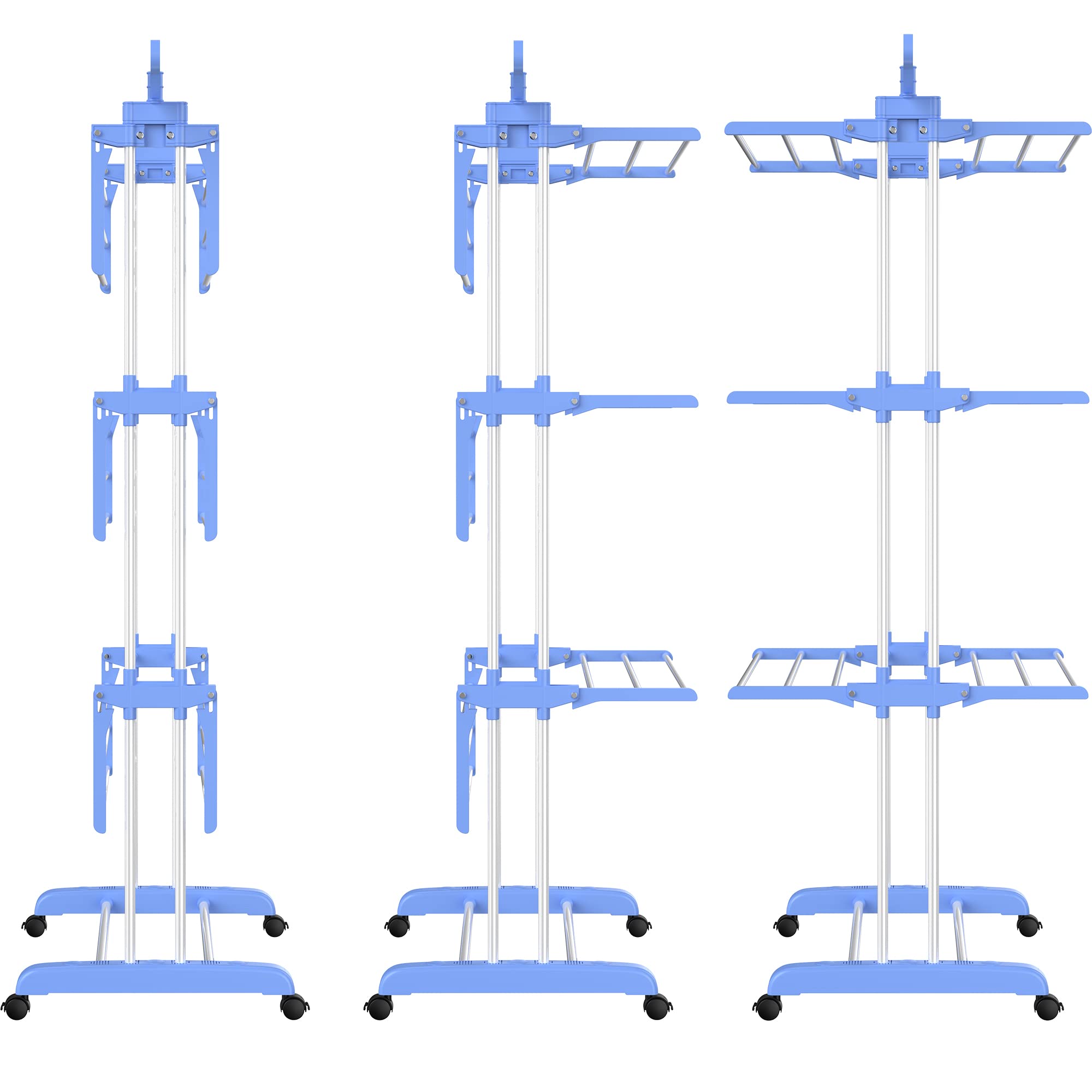 HOMIDEC durable stainless steel blue drying rack for daily laundry