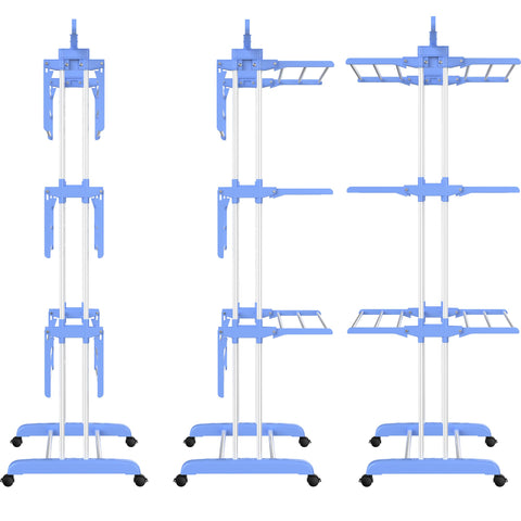 HOMIDEC durable stainless steel blue drying rack for daily laundry