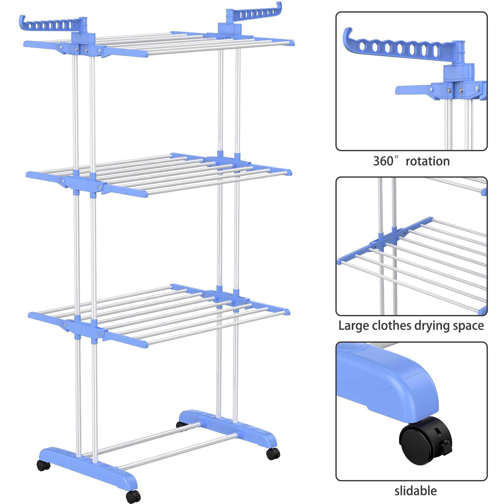 HOMIDEC easy-to-assemble drying rack with clear instructions