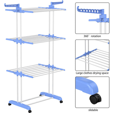 HOMIDEC easy-to-assemble drying rack with clear instructions