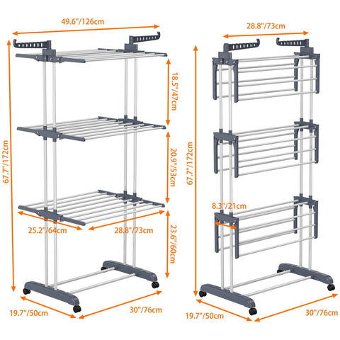HOMIDEC foldable drying rack saves storage space when not in use