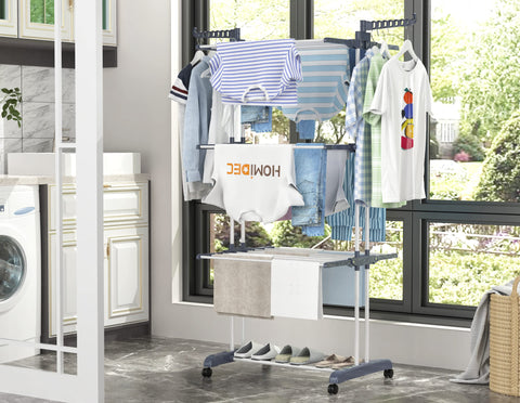 HOMIDEC indoor-outdoor drying rack suitable for balcony or laundry room
