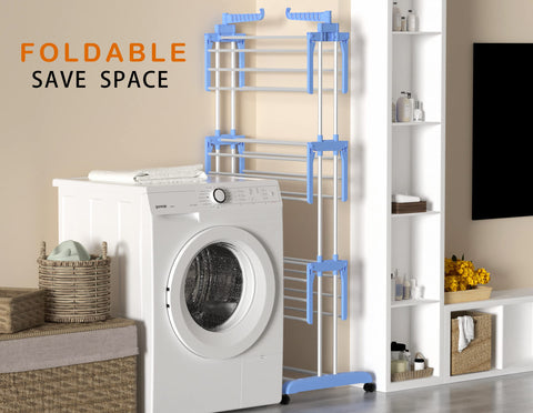 HOMIDEC oversized drying rack with tall height and long reach