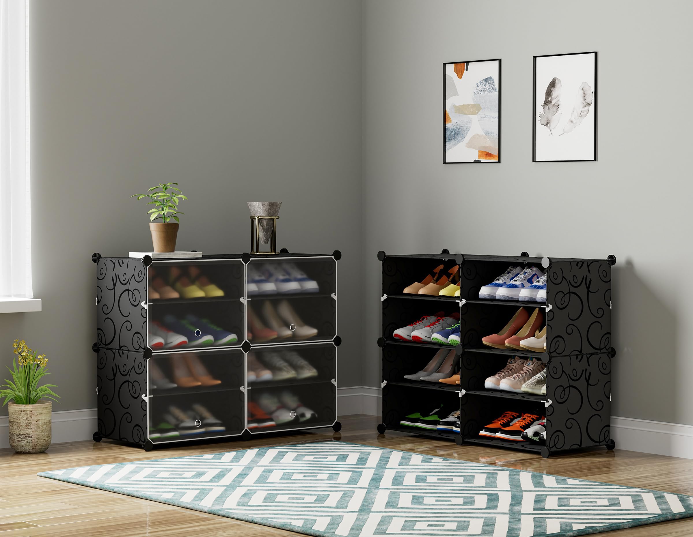 HOMIDEC entryway organizer keeps shoes accessible and tidy