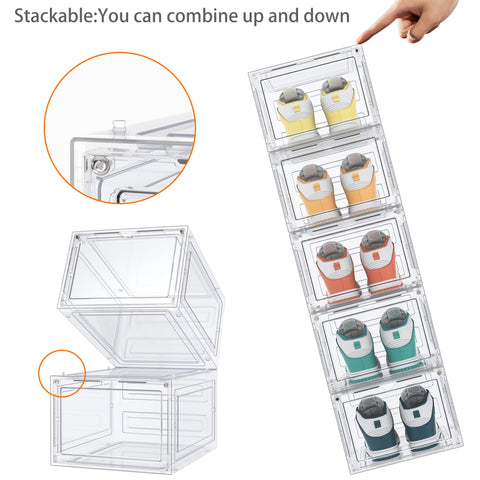 HOMIDEC shoe storage assembly instruction demonstrates quick, tool-free setup