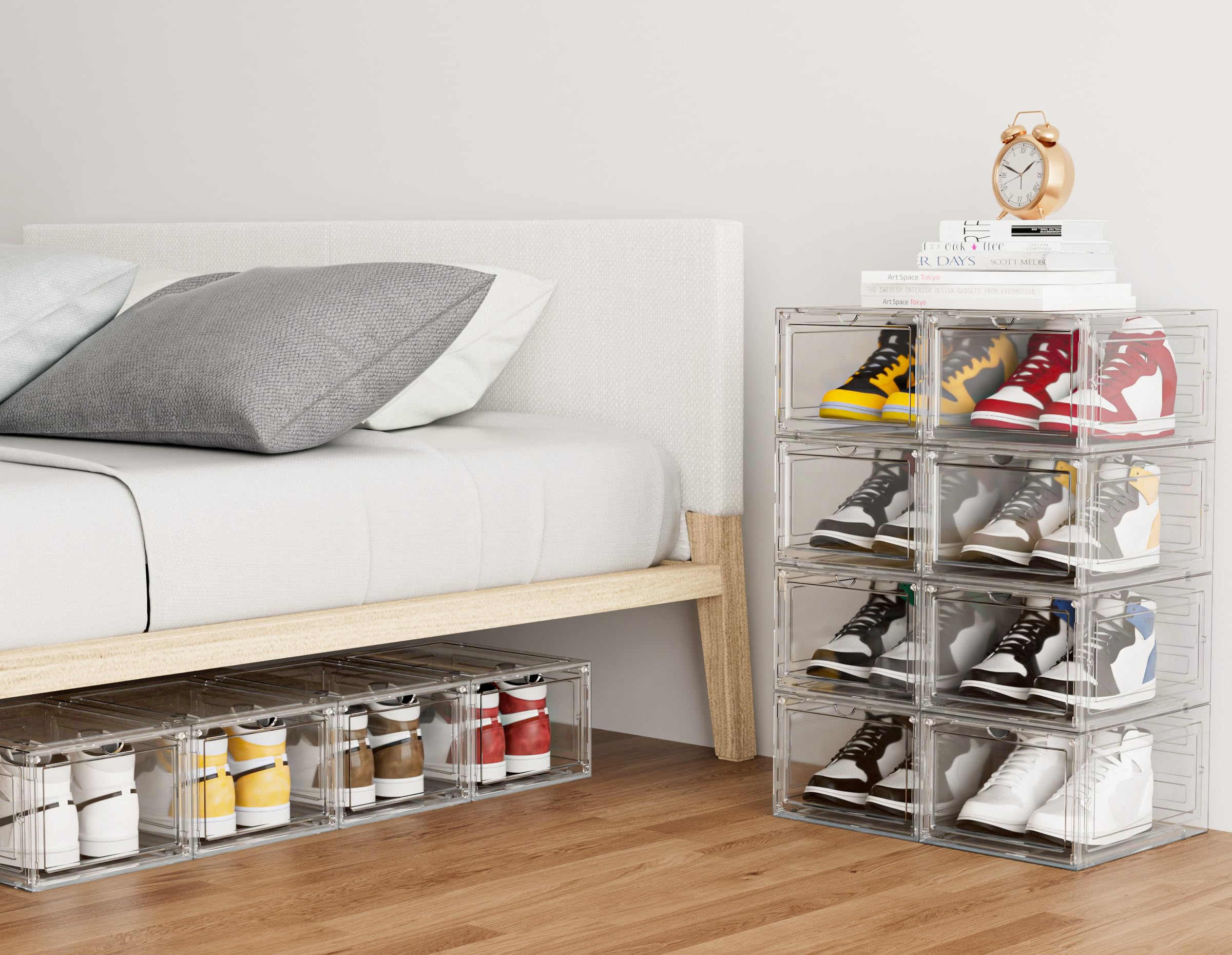 HOMIDEC shoe storage in closet organization showcases versatile home use