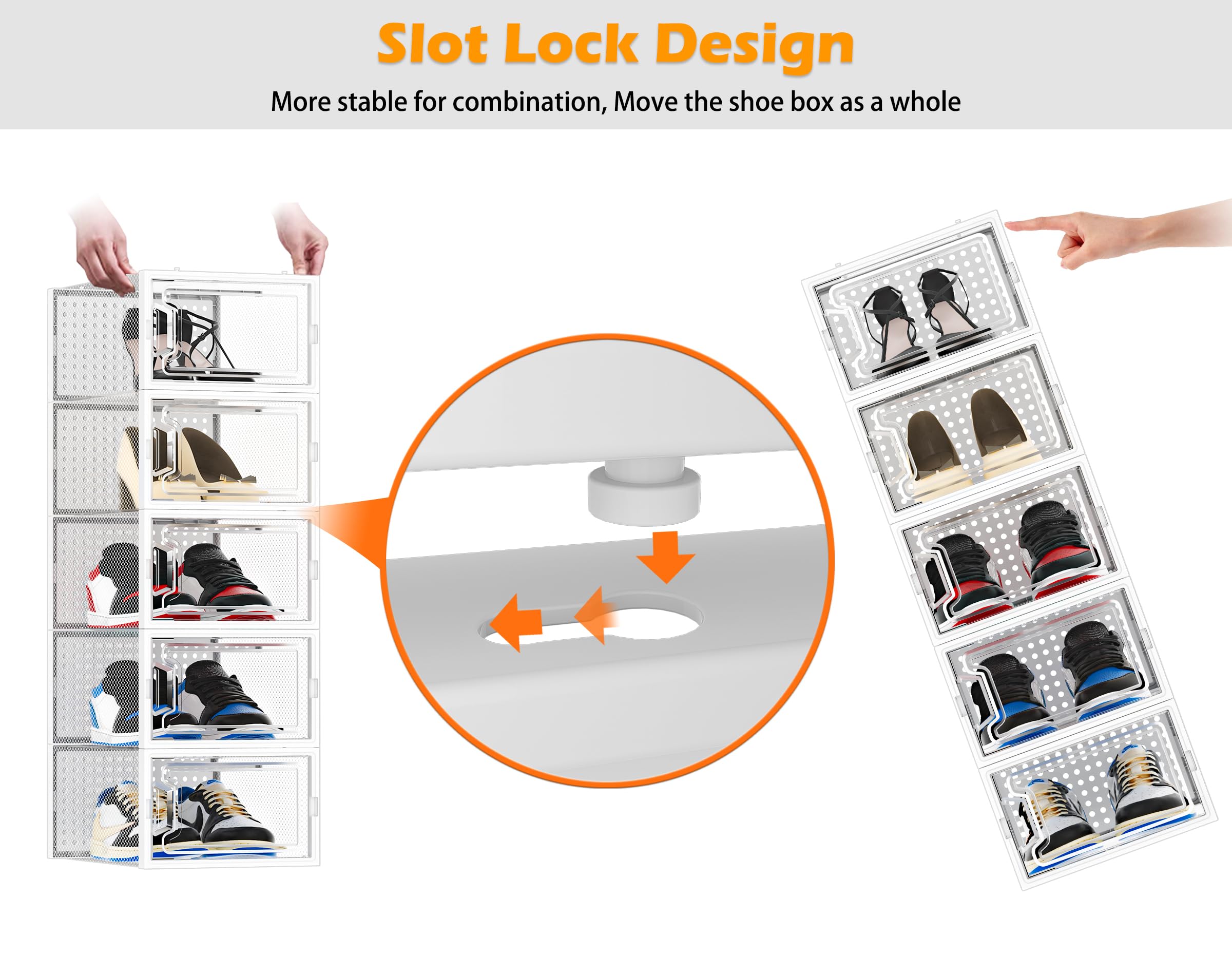 HOMIDEC folding design saves closet space when boxes are not in use.