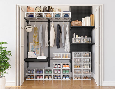 HOMIDEC ventilated dust-proof lids help keep shoes fresh and odor-free between wears.