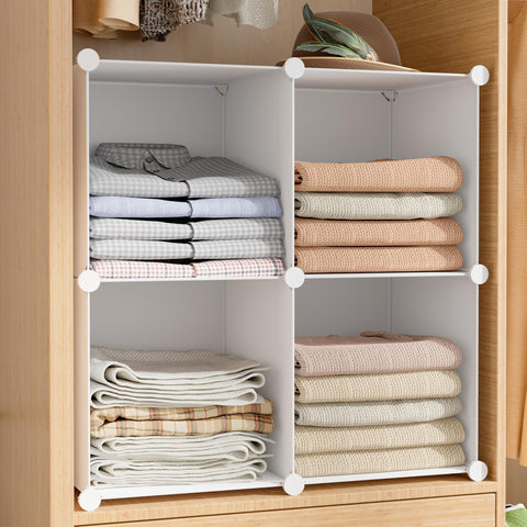 HOMIDEC 6-cube organizer being assembled for easy setup.