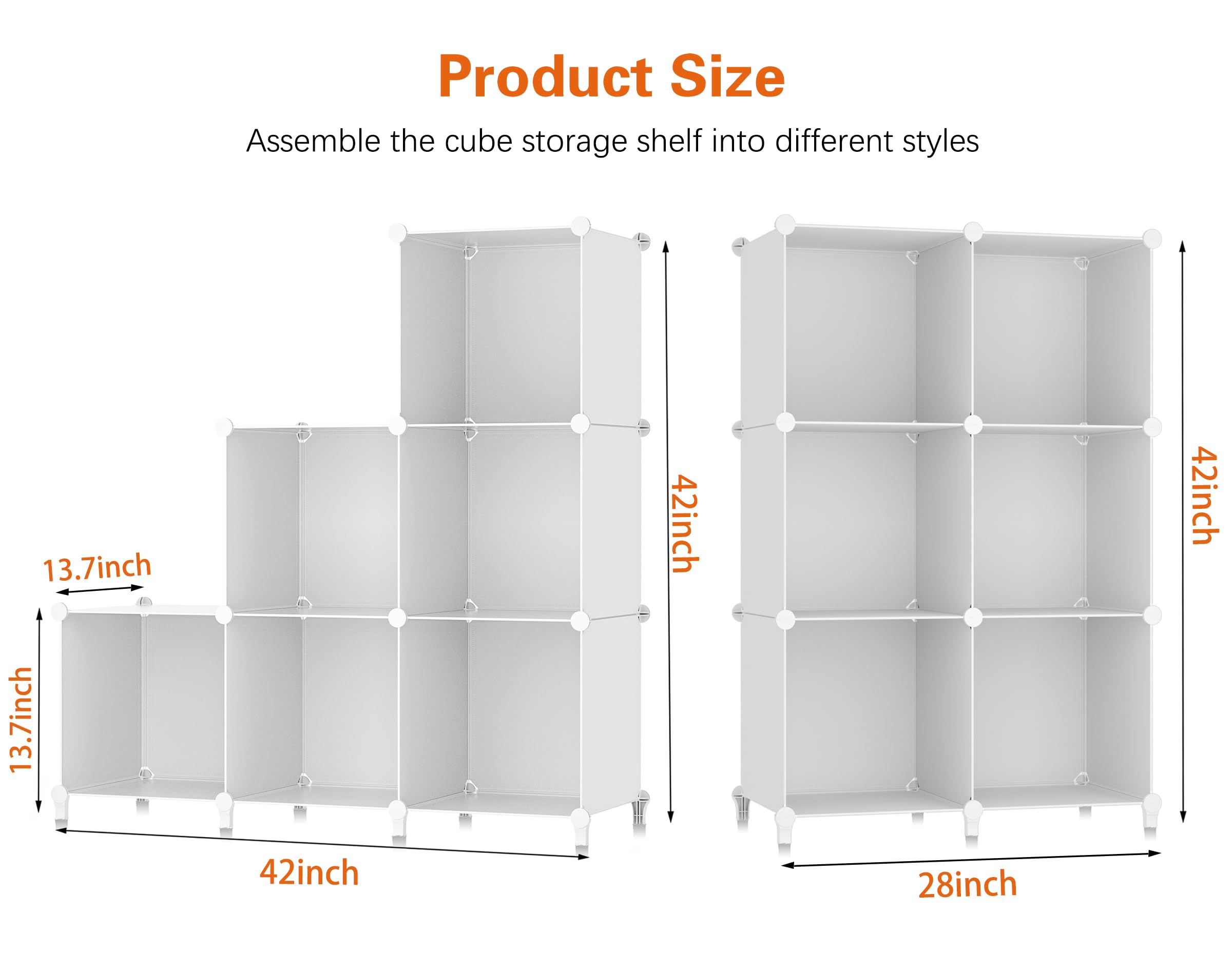 HOMIDEC 6-cube closet organizer in bathroom storage setup.