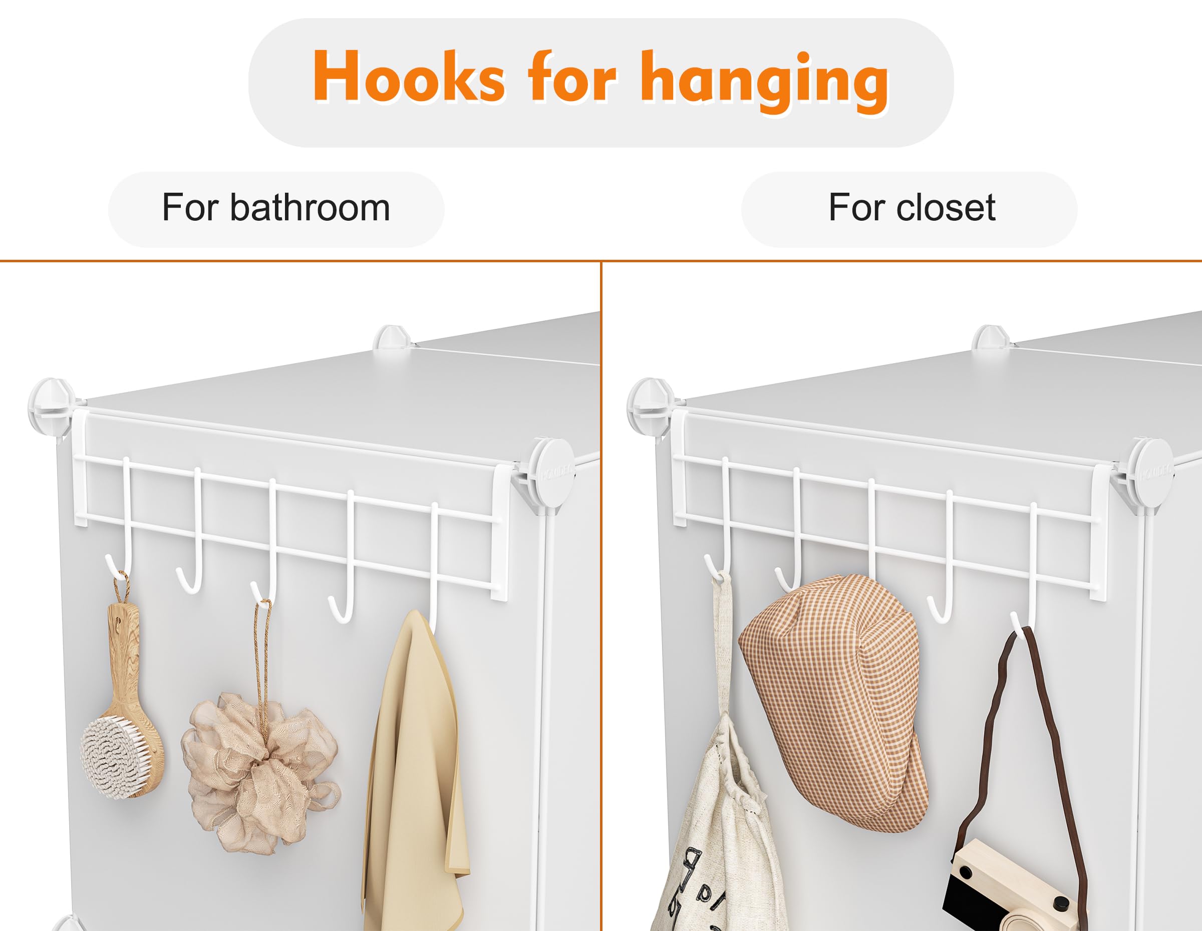 HOMIDEC 6-cube closet organizer used for books in study.