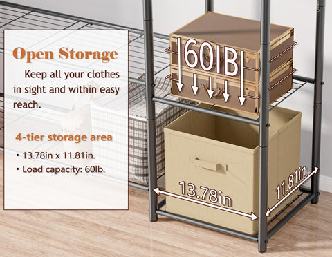 HOMIDEC Top Surface Storage holds suitcases or boxes.