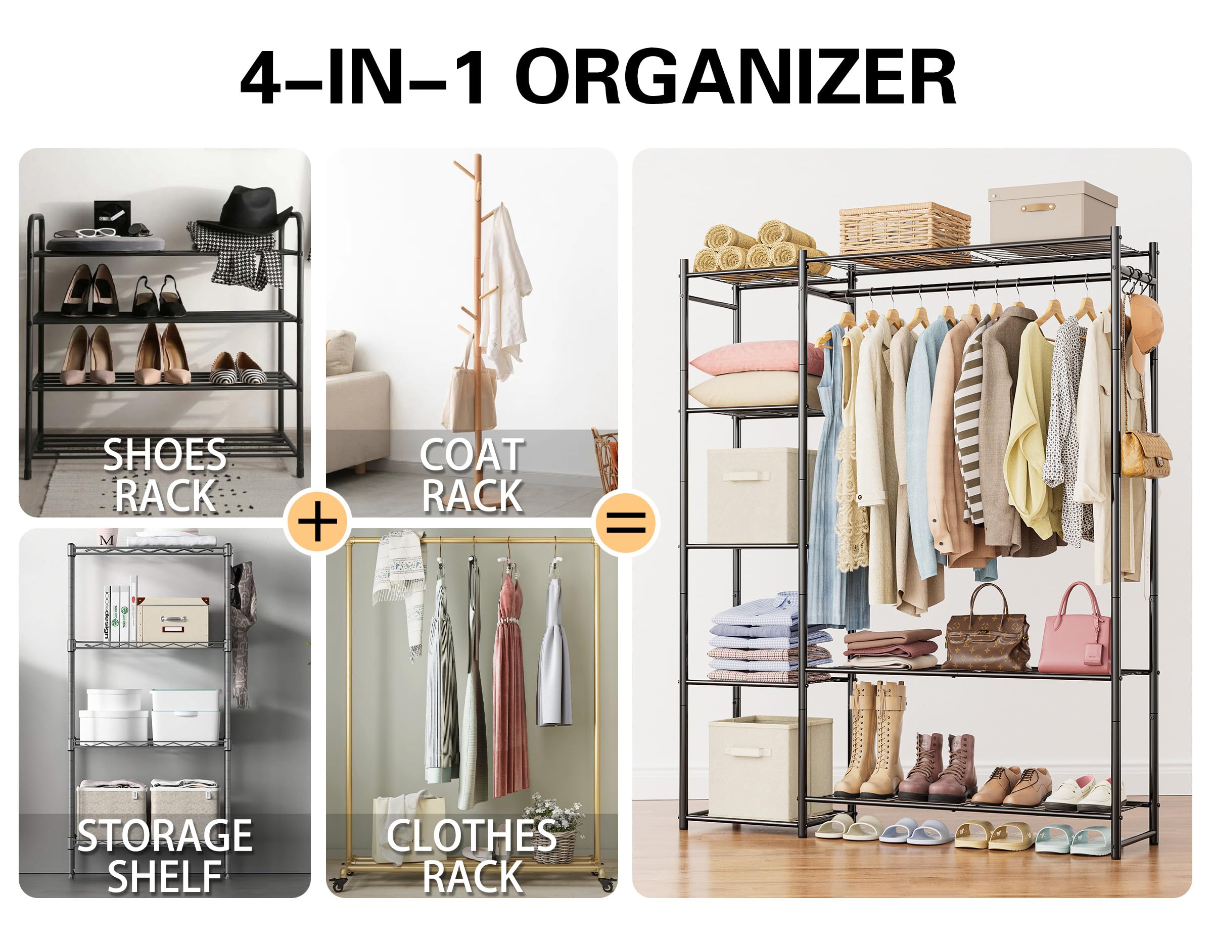 HOMIDEC Two-Tier Shoe Rack fits fourteen pairs.