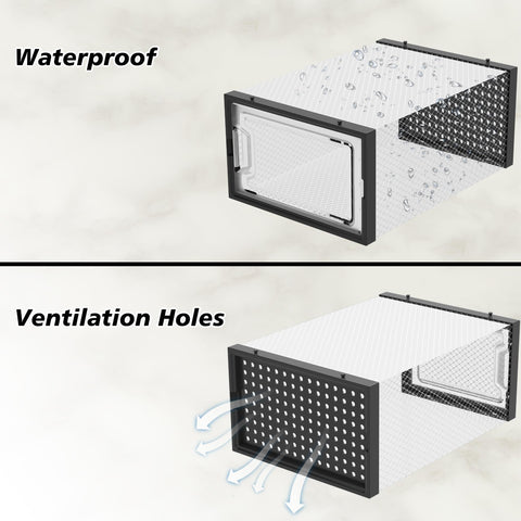 HOMIDEC ventilation holes close-up promoting airflow and odor reduction