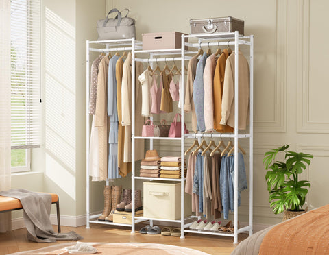 HOMIDEC Wardrobe with eight shelves organizes folded items and accessories
