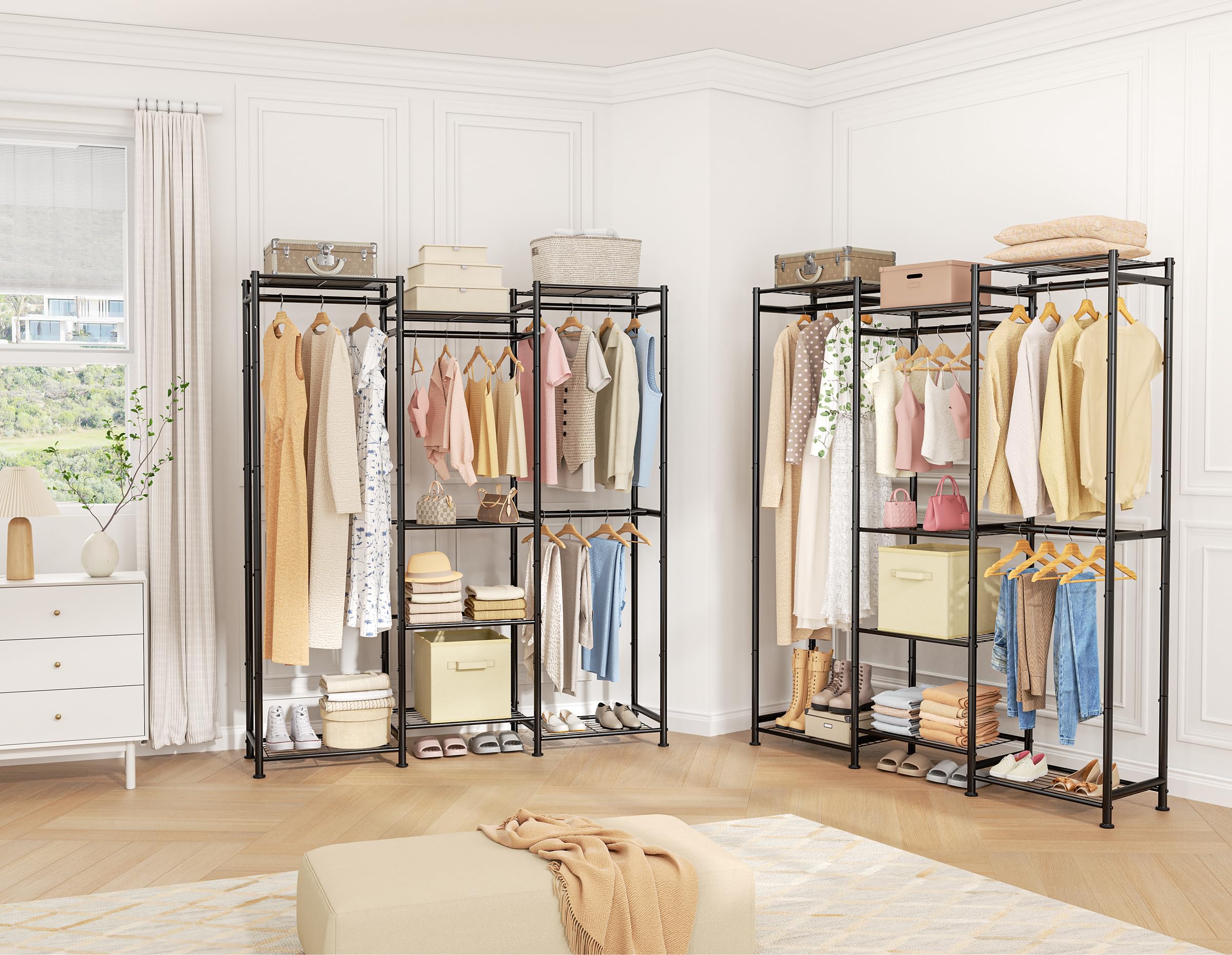 Easy assembly process for HOMIDEC Wardrobe in home spaces.