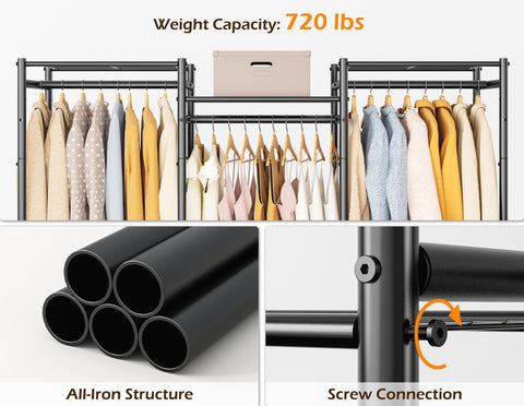 HOMIDEC Wardrobe free standing unit for flexible room setup.