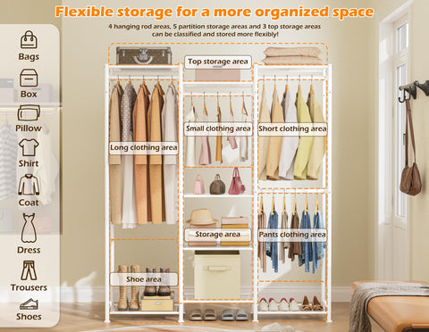 HOMIDEC Wardrobe adapts to bedrooms, cloakrooms, and entryways