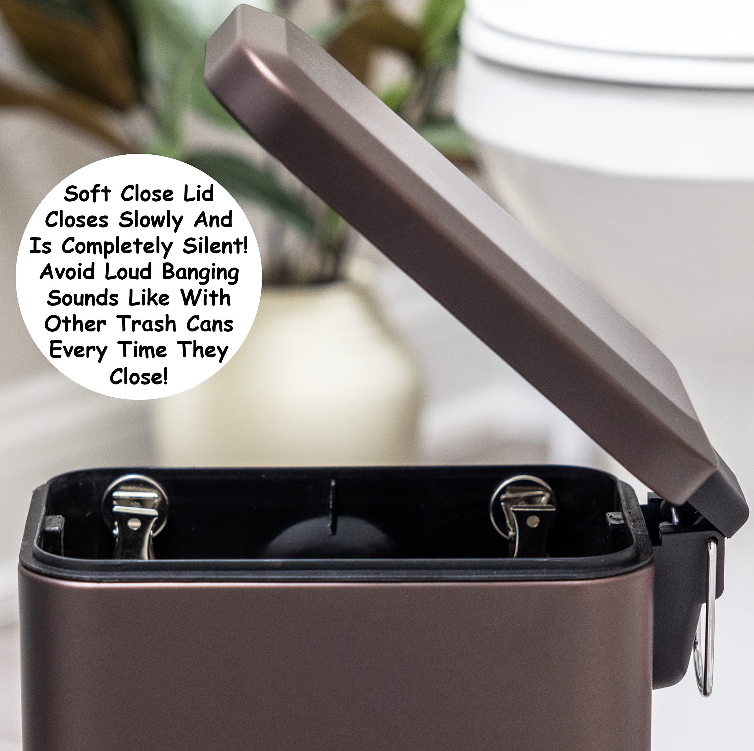 Homie anti bag slip clips prevent bags from sliding into the bin.
