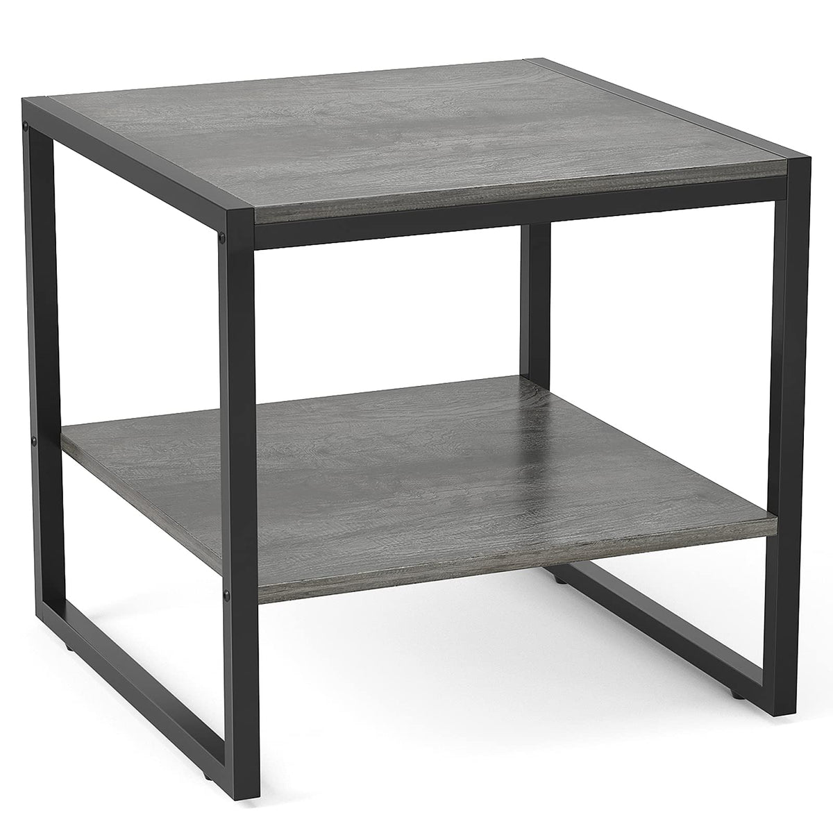 Homieasy End Table with a 20-inch square top provides a stable surface for lamps or drinks.