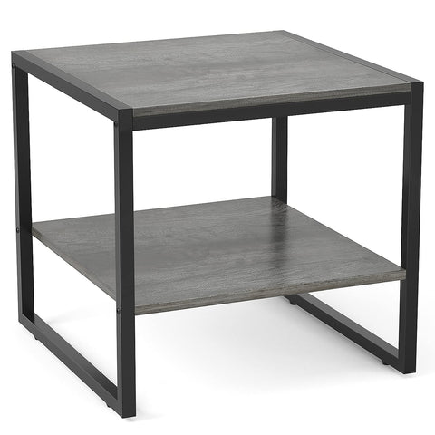 Homieasy End Table with a 20-inch square top provides a stable surface for lamps or drinks.