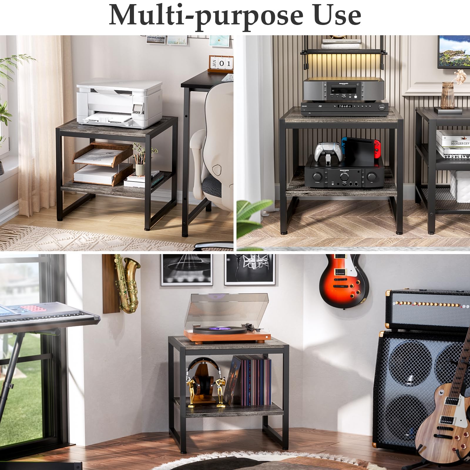 Homieasy End Table is ideal as a laptop stand or mini-fridge base in living spaces.