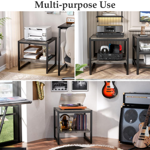 Homieasy End Table is ideal as a laptop stand or mini-fridge base in living spaces.