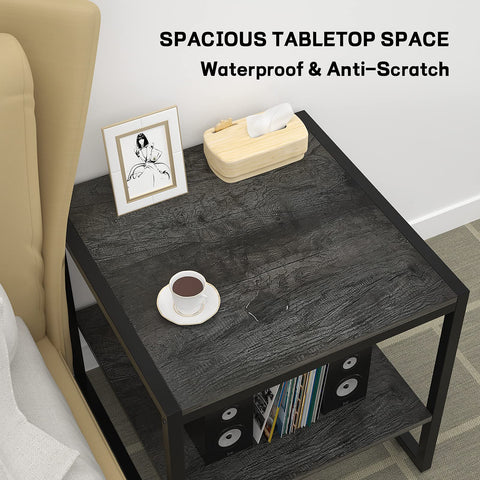 Homieasy End Table's compact 20-inch cube fits tight corners in small spaces.
