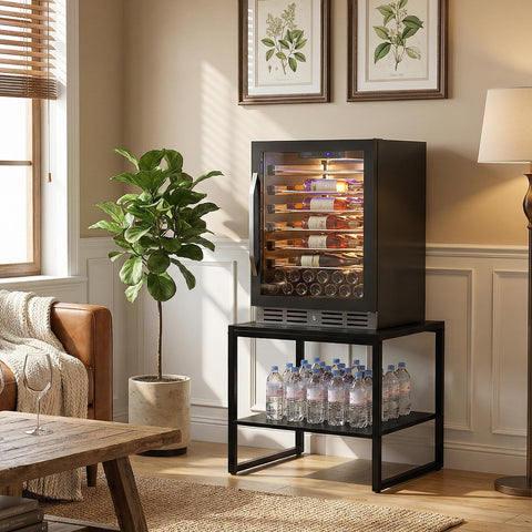 Homieasy End Table in wood-grain finish adds premium style.