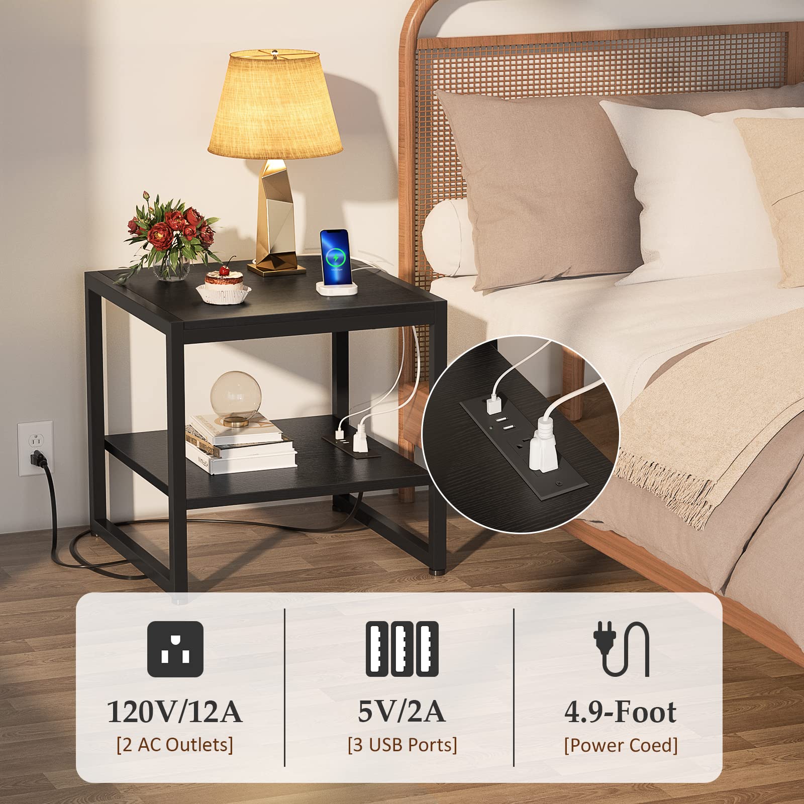 Homieasy heavy-duty steel frame provides durable, stable support.
