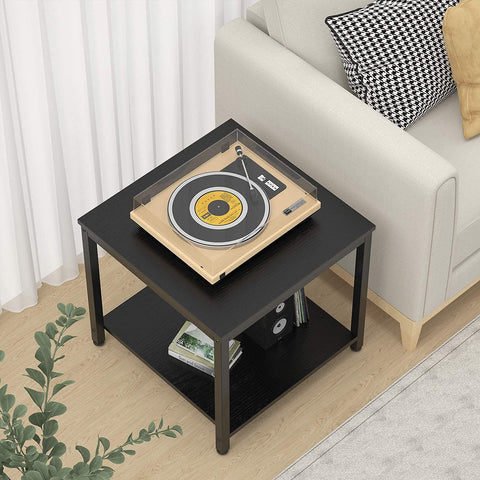 Homieasy side table 2-tier layout displaying organized storage space