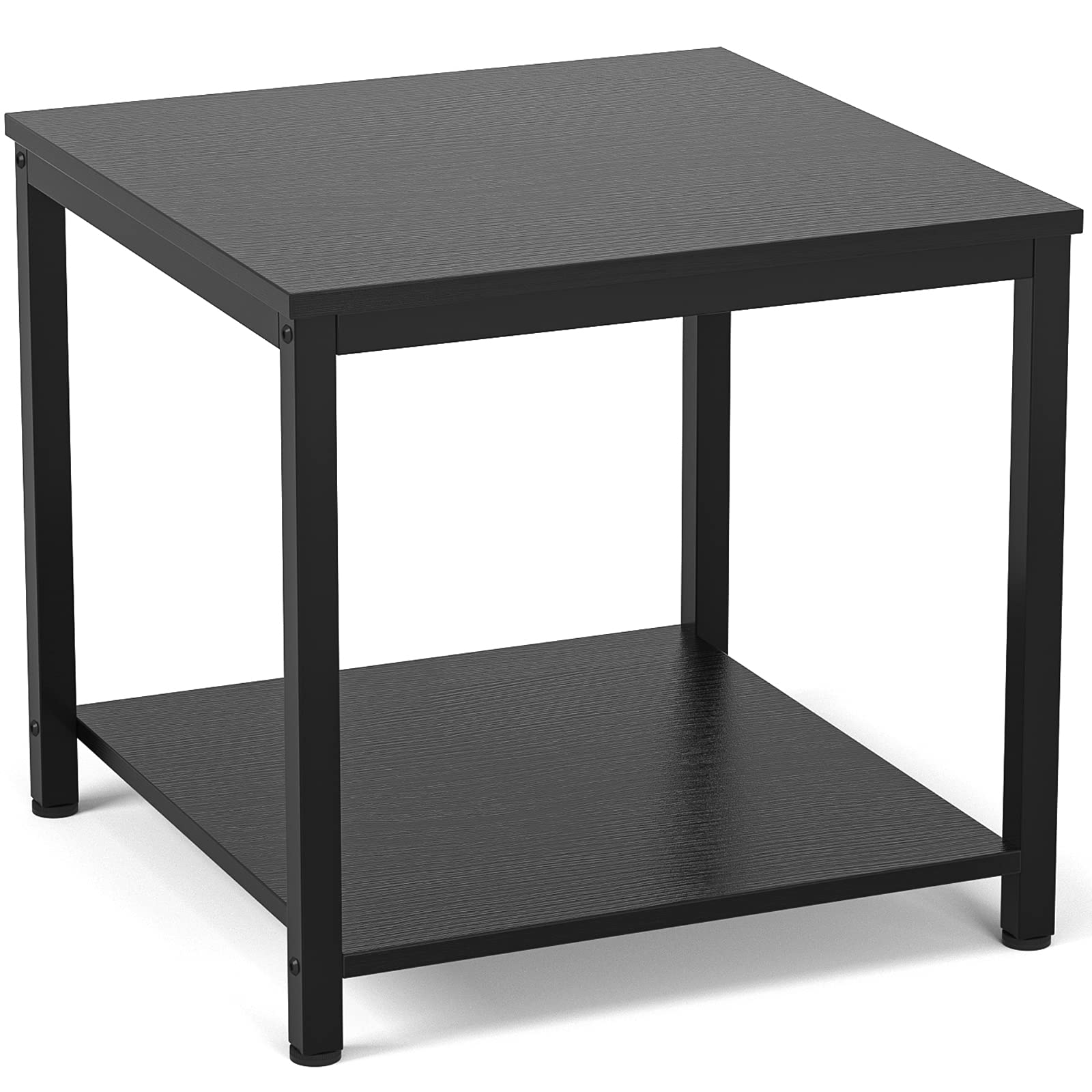 Homieasy side table with 20-inch square top view showing ample surface for snacks