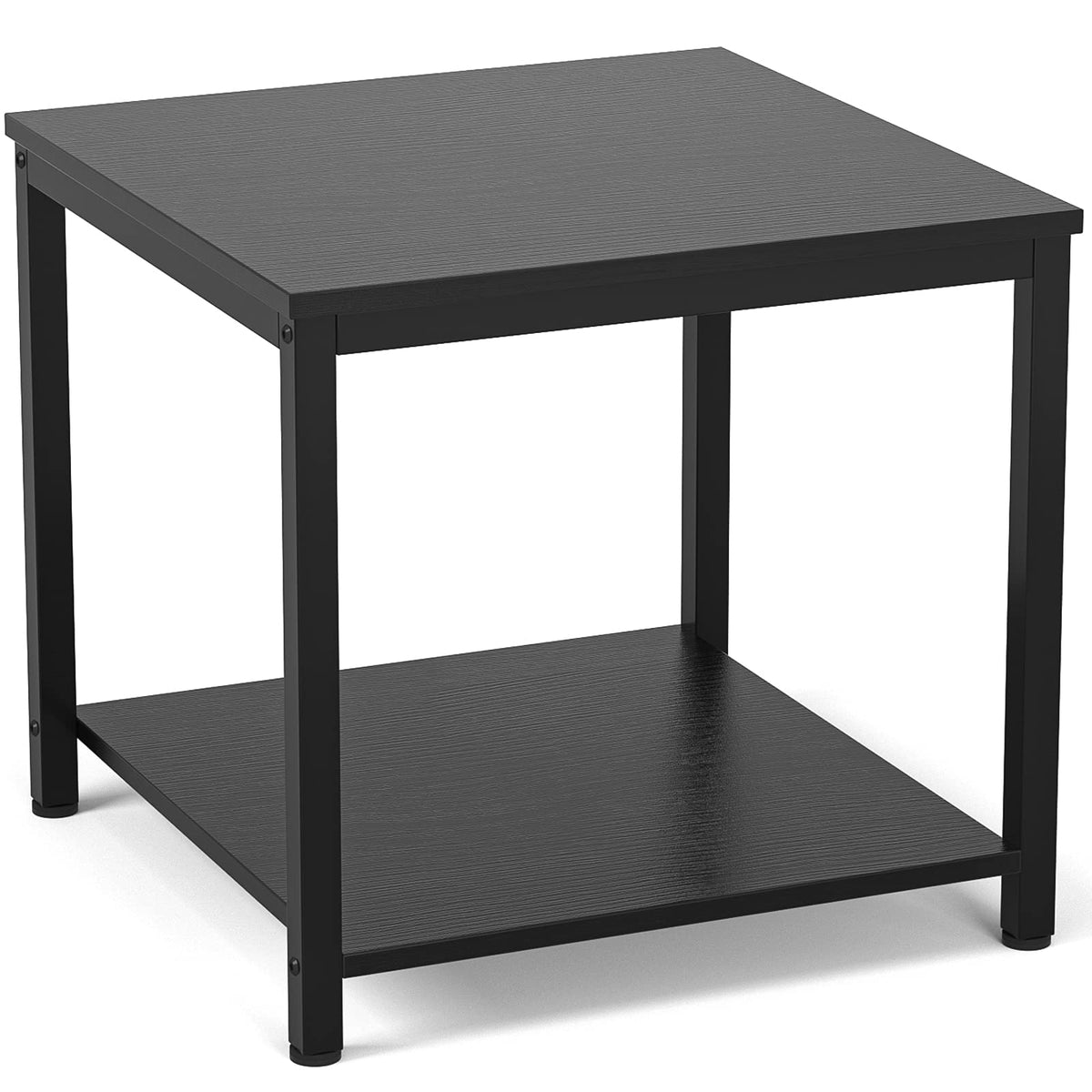Homieasy side table with 20-inch square top view showing ample surface for snacks