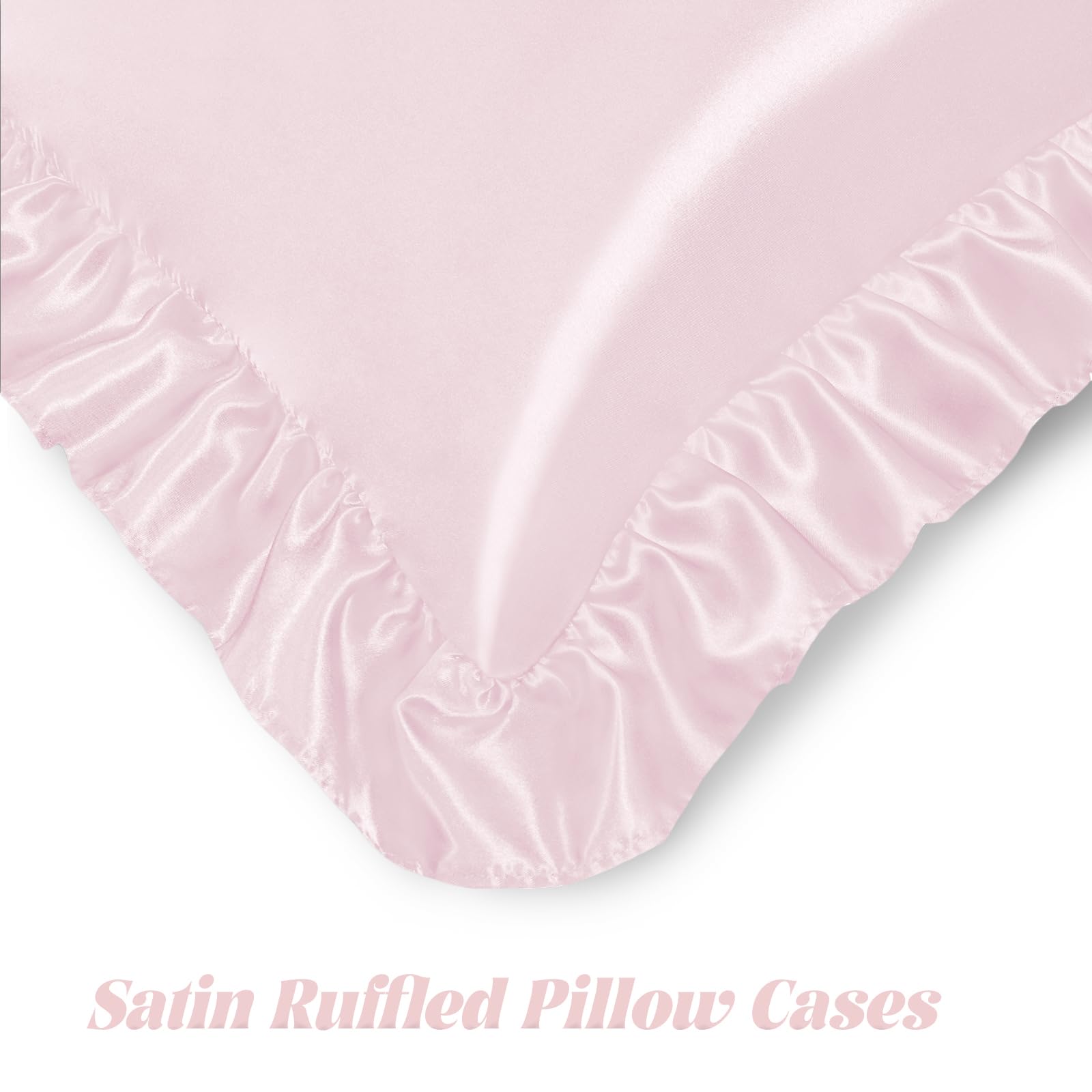 Bedroom setup with blush pink Homiest sheets for calming ambience