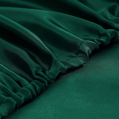 Homiest queen satin set includes flat, fitted sheets and pillowcases for setup