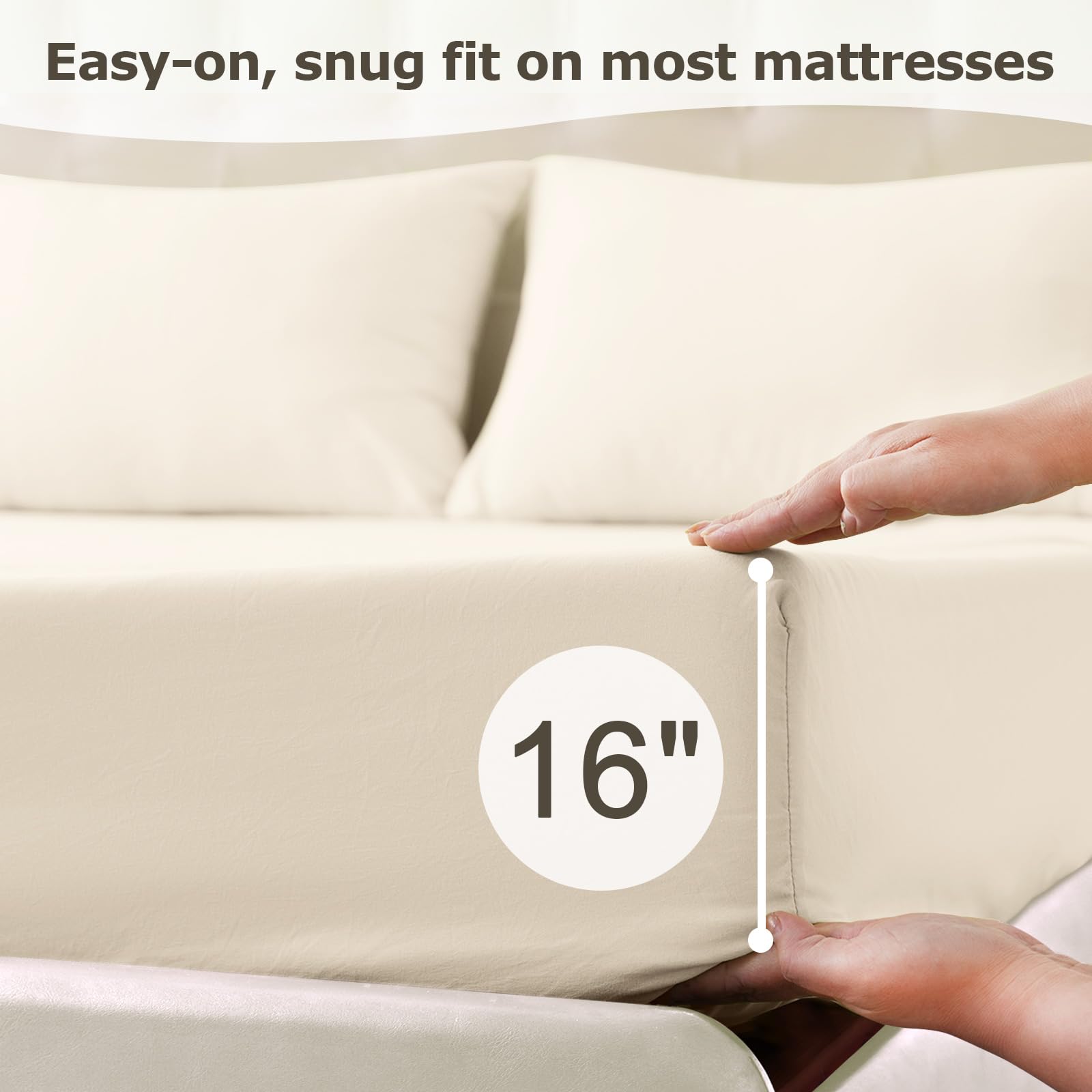 Homilay hotel-quality bedding displayed on bed for premium look.