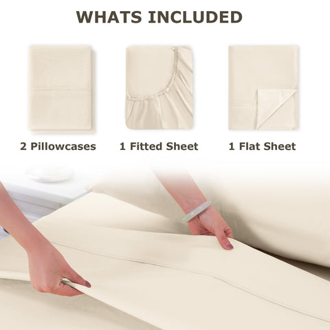 Homilay wrinkle-free finish on sheets ready for quick care.